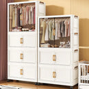 Axyaa 2-Door Foldable Wardrobe: Portable Closet, Large Capacity Storage Organizer