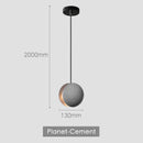 Axyaa Moon Cement Pendant Light Industrial Style Hanging Lamp
