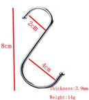 Axya Stainless Steel S Hooks for Kitchen Bathroom Railing Pot Hanging