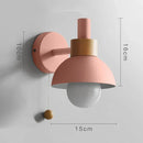 Axyaa Soft Colorful LED Wall Lamp - Nordic Bedroom Sconce with Pull Switch