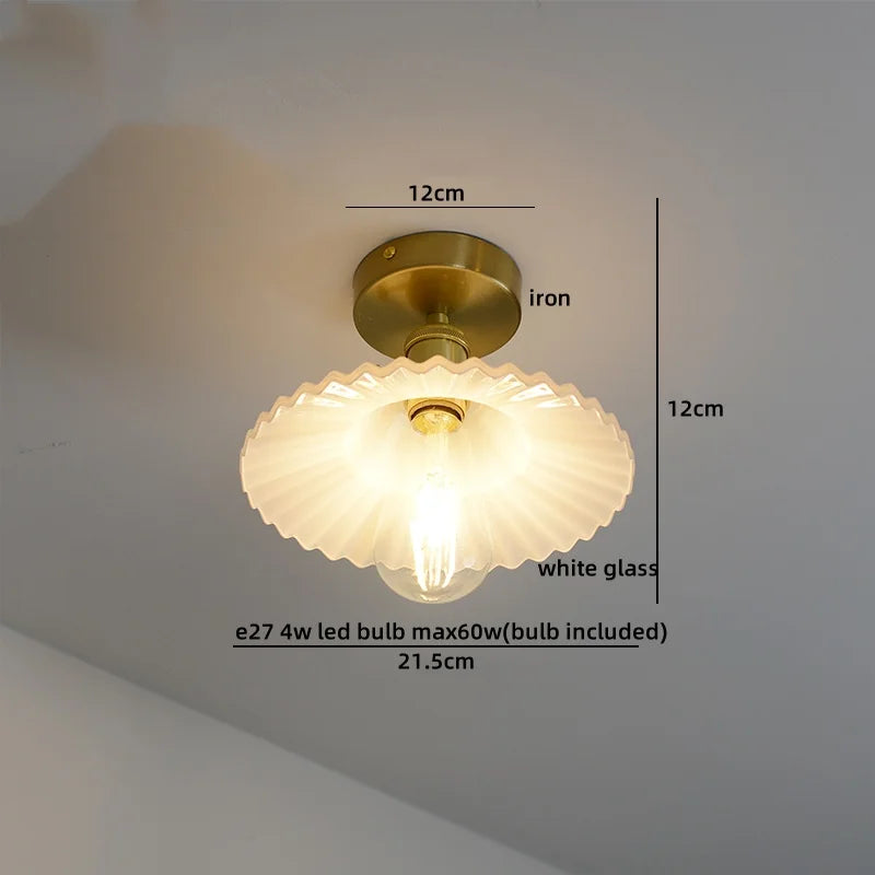 Axyaa Frosted Glass LED Ceiling Lamp for Modern Indoor Lighting