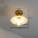 Axyaa Glass Copper Nordic Ceiling Light - Living Room LED Lamp Fixtures