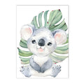 Axyaa Jungle Animal Nursery Canvas Print with Custom Name - Kids Room Wall Art