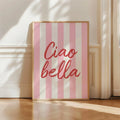 Axyaa Italian Striped Canvas Poster Set for Modern Home Decor
