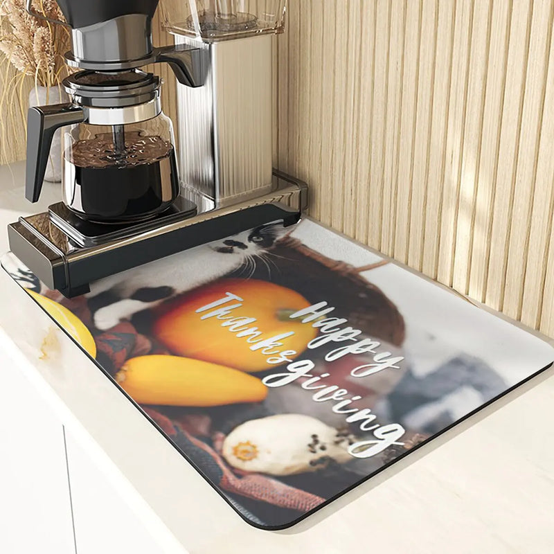 Axyaa Cute Puppy Kitchen Counter Drain Mat Set
