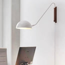 Axyaa Nordic Swing Arm Wall Sconce with Iron Lampshade