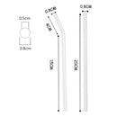 Axyaa Glass Straw Set: Reusable & Eco-Friendly Smoothie Cocktail Straws