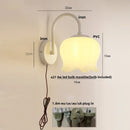 Axyaa Modern Iron LED Wall Sconce Pull Chain Switch Stair Light PVC Bedside Lamp