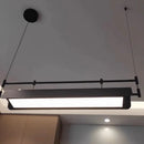 Axyaa Modern Black LED Chandelier for Office Dining Bar Kitchen Island