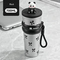 Axyaa Insulated Straw Tumbler Cold Water Cup -  Cute & Portable Large Capacity Iced Coffee Bottle