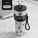 Axyaa Insulated Straw Tumbler Cold Water Cup -  Cute & Portable Large Capacity Iced Coffee Bottle