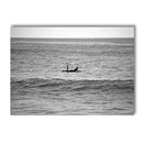 Axyaa Surfboard Coastal Wall Art Canvas - Black and White Beach Posters