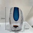 Axyaa Gradient Glazed Glass Vase Hydroponics Flower Pots Modern Home Decor