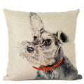 Cute Bulldog Hand-Painted Linen Pillowcase by Axyaa Teddy Collection