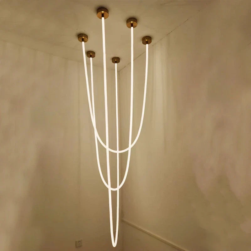 Axyaa Silicone Dining Table Island LED Pendant Lamp - Modern Kitchen Lighting