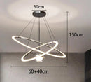 Axyaa Staircase Chandeliers LED Pendant Light for Modern Living Room Decor