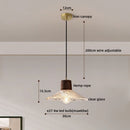 Axyaa Clear Glass LED Pendant Light Chandelier - Home Decor Hanging Lamp
