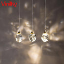 Axyaa Crystal Pendant Chandelier: Luxury Diamond LED Art Lighting for Home Decor & Restaurants