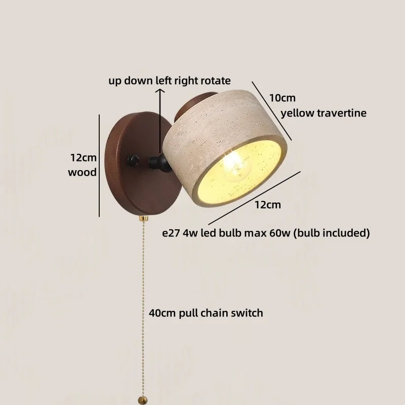 Axyaa Nordic LED Wall Lights Up Down Yellow Stone Living Room Bedroom Lamp