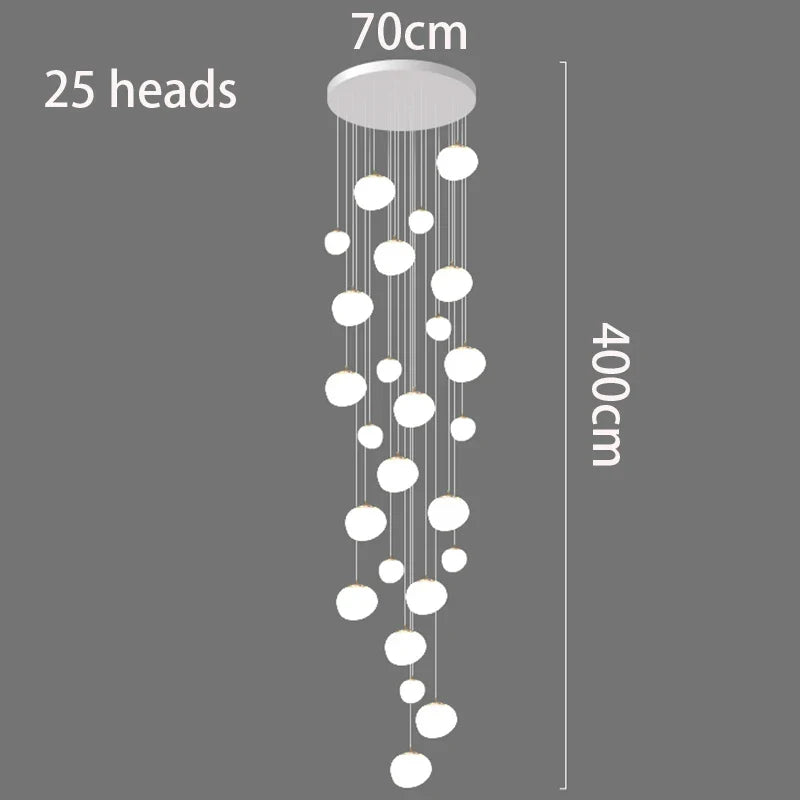 Axyaa Staircase Chandeliers Pendant Light Lamps, Modern Home Decor LED Lights for Living Room