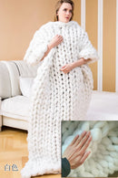 Axyaa Chenille Chunky Knit Blanket - Cozy, Warm & Thick Handmade Throw