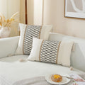 Axyaa Linen Stripe Diamond Woven Cushion Cover with Tassels, 45x45cm