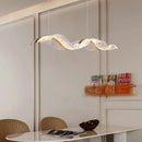 Axyaa Nordic Wave Chandelier: Stylish LED Pendant Light for Dining Room and Bar