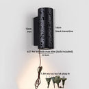 Axyaa Black Stone LED Wall Lamp for Modern Living Room Bedroom Lighting