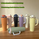 Axyaa 40oz Stainless Steel Insulated Straw Water Bottle Hot Cold Vacuum Flask Mug