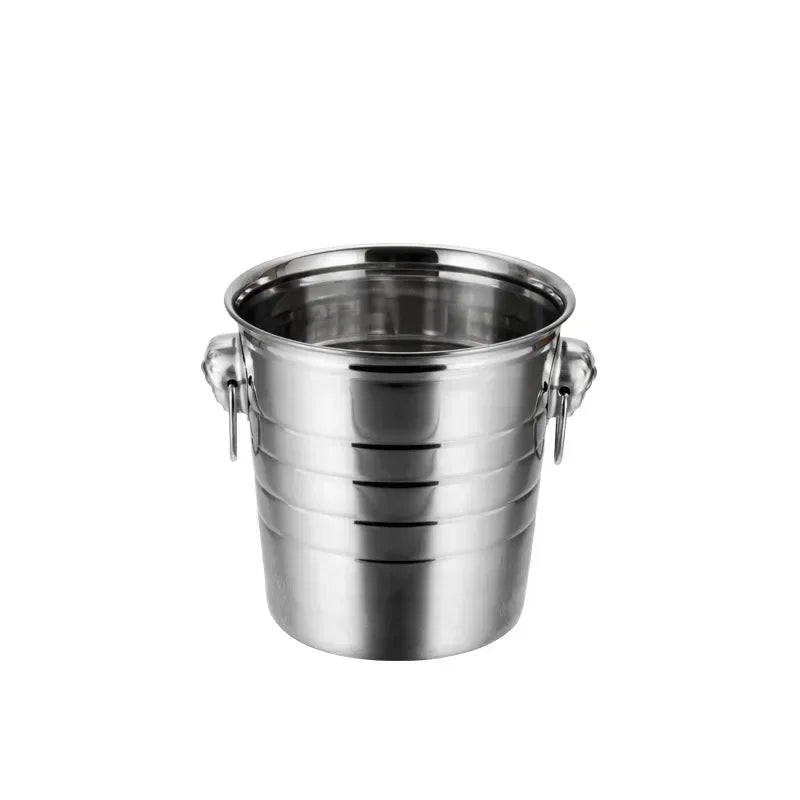 Axyaa Stainless Steel Ice Bucket with Comfortable Handle - Bar Wine Cooler