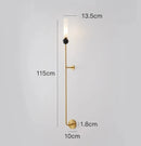 Axyaa Marble Wall Lamp - Modern Copper Nordic Design for Living Room & Bedroom