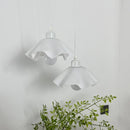 Axyaa White Flower Pendant Light for Kitchen & Hallway, E27 Base Fixture