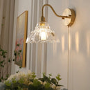 Axyaa Brass LED Wall Lights Clear Glass Nordic Modern Vanity Mirror Wandlamp
