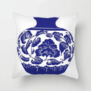 Axyaa Blue Geometric Floral Printed Pillow Case - Soft Cushion Cover
