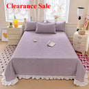 Axyaa Modal Lace Bed Cover with Star Embroidery, Summer Quilted Sheet