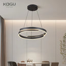 Axyaa Black White Led Pendant Ring Chandelier for Home Indoor Decor Lighting