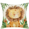 Axyaa Jungle Animal Pattern Printed Pillowcase for Home Decoration