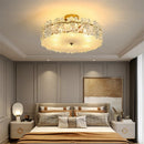 Axyaa Crystal Glass Ceiling Lamp for Cozy French-style Bedroom