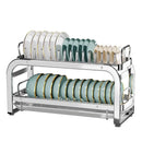 Axyaa Kitchen Bowl Dish Holder Hanger: Pull-Out Cabinet Rack Shelf Organizer