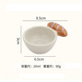 Axyaa Ceramic Seasoning Dish Set - Elegant Tableware for Dipping Sauce and Snacks