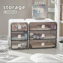 Axyaa Bunny Storage Box: Transparent Desk Organizer for Students & Office, Large Capacity