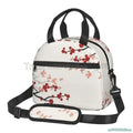 Axyaa Sakura Cherry Blossoms Insulated Lunch Bag: Reusable Thermal Cooler for Work, School, Picnic