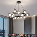 Axyaa Crystal Chandelier Stair Pendant Lamp Living Room Interior Lighting