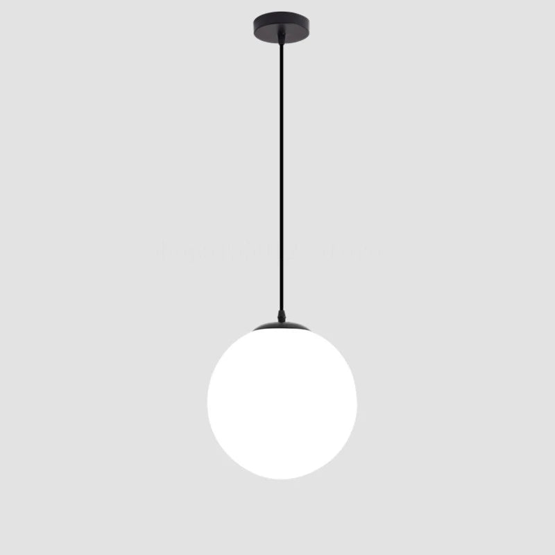 Axya Black Wire Glass Ball LED Pendant Lights Globe Hanging Lamps