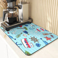 Axyaa Flowers Pattern Diatomaceous Earth Drying Mat Kitchen Accesories