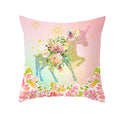 Axyaa Purple Unicorn Rainbow Sunrise Pillowcase for Home Decor