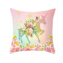 Axyaa Purple Unicorn Rainbow Sunrise Pillowcase for Home Decor
