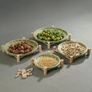 Axyaa Bamboo Dried Fruit Tray Decor Basket Stand Large Capacity Wedding