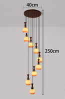 Axyaa Crystal Chandelier Pendant Light for Modern Home Decoration and Stair Lighting