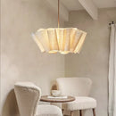 Axyaa Nordic Linen Pleated Pendant Lamp Vintage Wind Chandelier